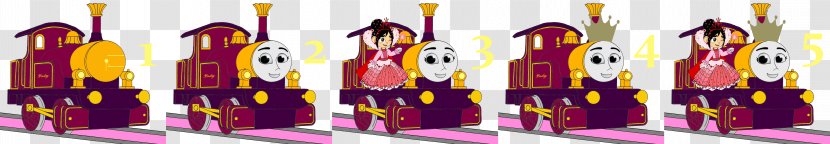 Thomas Vanellope Von Schweetz Lady - Purple - Railroad Tracks Transparent PNG