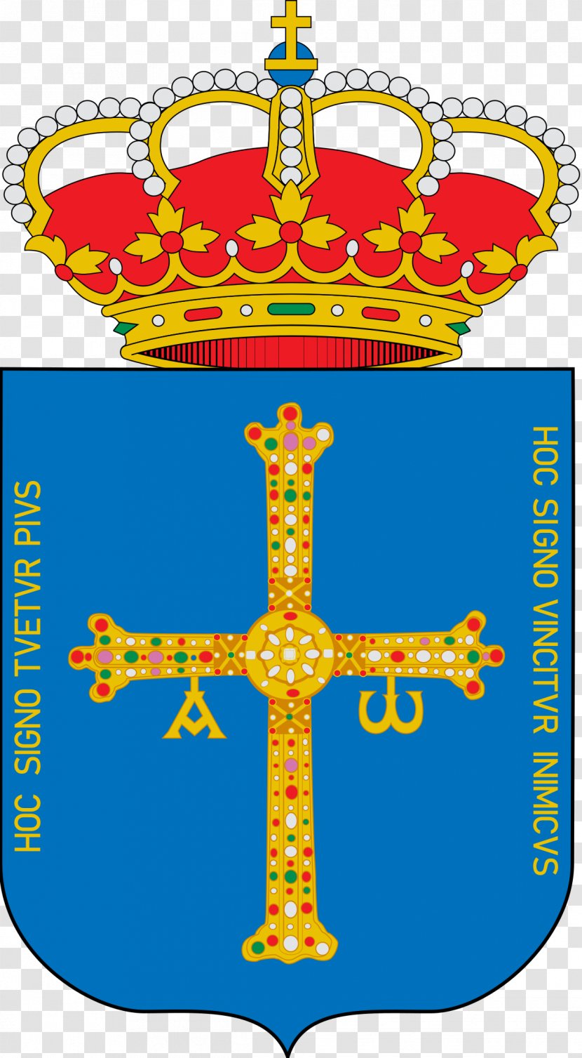 Oviedo Bañugues Escutcheon Victory Cross Coat Of Arms Asturias - Spain Transparent PNG