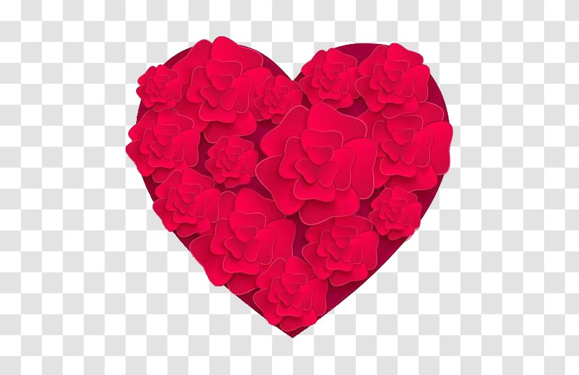 Garden Roses Red Valentine's Day Petal - Heart - Star Pattern Transparent PNG
