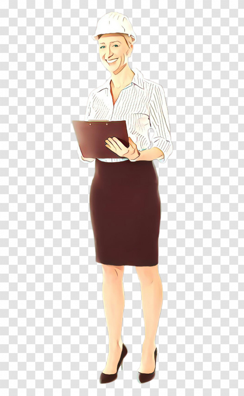Clothing Pencil Skirt Standing Uniform Headgear Transparent PNG