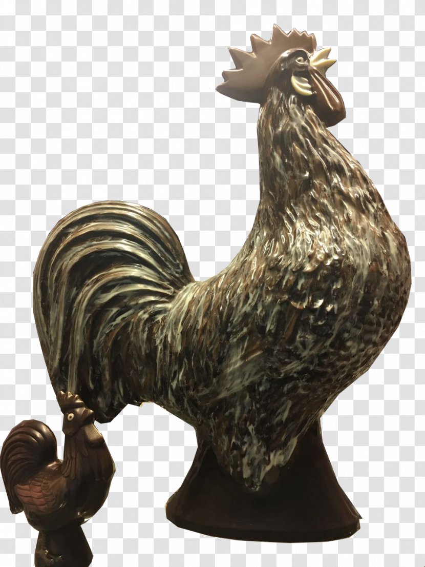 Rooster Bronze Sculpture Figurine - Poultry Transparent PNG