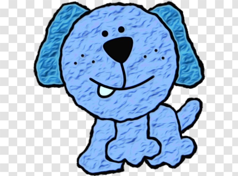 Blue Cartoon Line Art Nose Animal Figure - Sticker Snout Transparent PNG