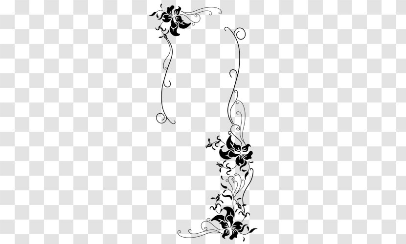 Flower Black And White Clip Art - Drawing Transparent PNG
