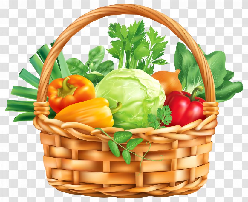 Vegetable Basket Fruit Clip Art - Natural Foods - Vegitable Clipart Image Transparent PNG