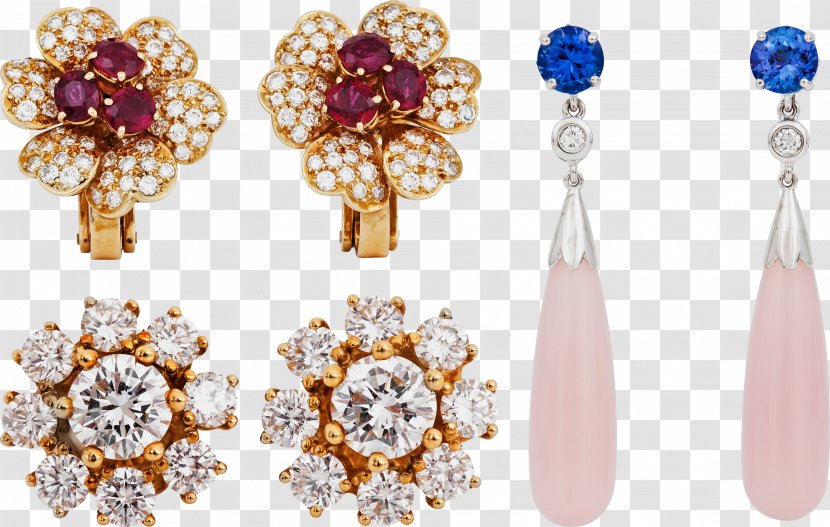Earring Diamond Gemstone Jewellery - Art - Earrings Transparent PNG