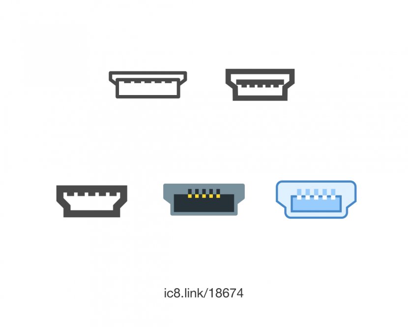 Vector USB Font - Electrical Connector Transparent PNG