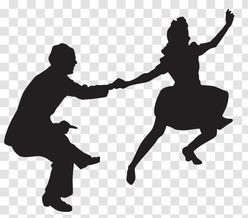 East Coast Swing Dance Collegiate Shag Charleston - Ballroom - Silhouette Transparent PNG