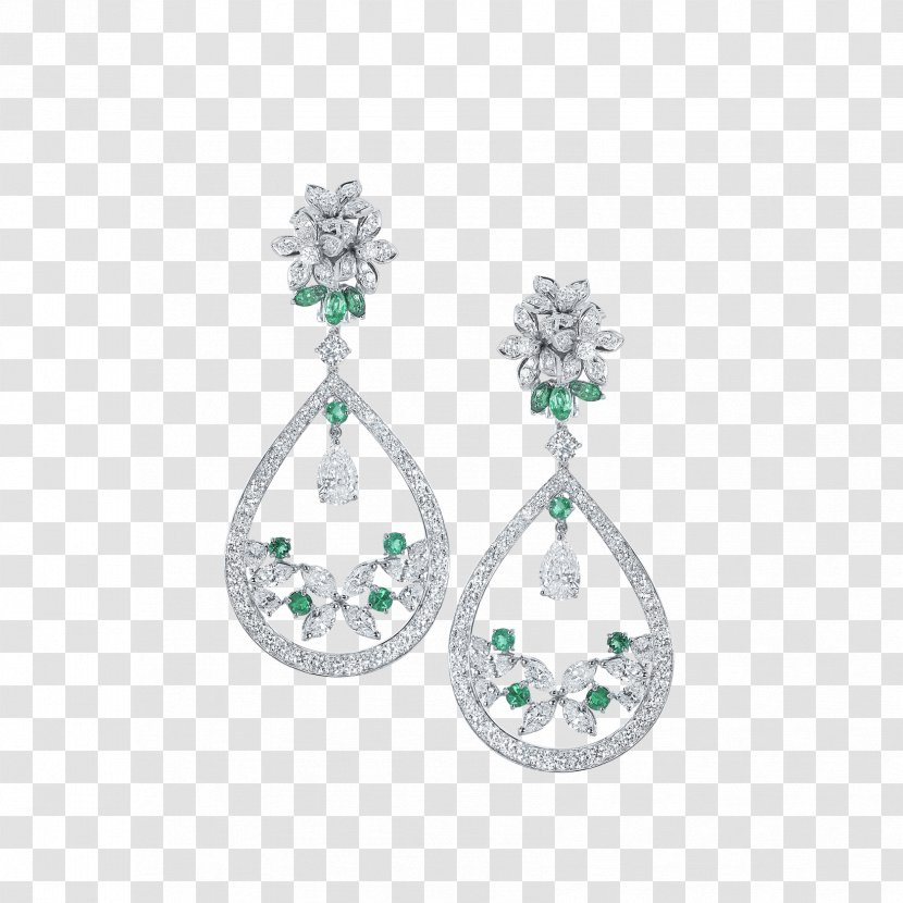 Emerald Earring Body Jewellery - Earrings - Bridal Jewelry Transparent PNG