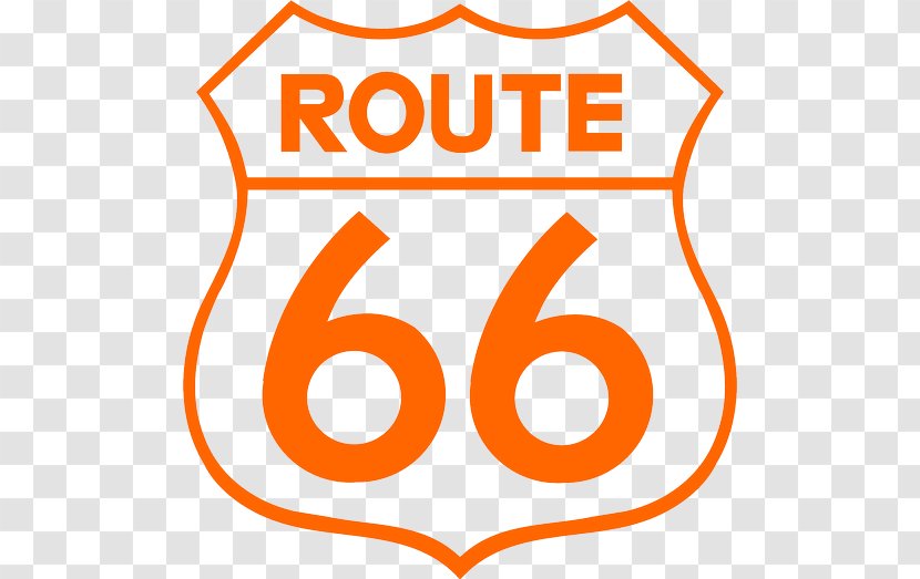 Clip Art U.S. Route 66 Brand Logo Product - Text - Line Transparent PNG