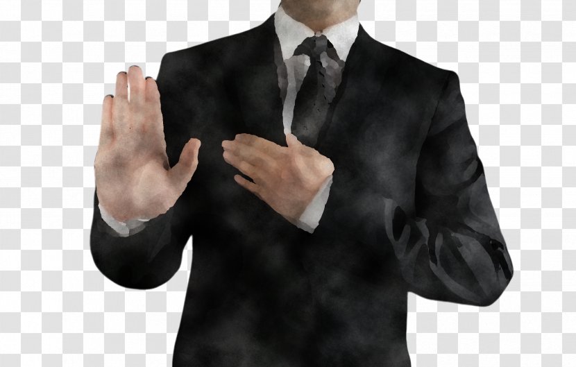 Finger Suit Hand Gesture Formal Wear - Thumb - Sign Language Tuxedo Transparent PNG