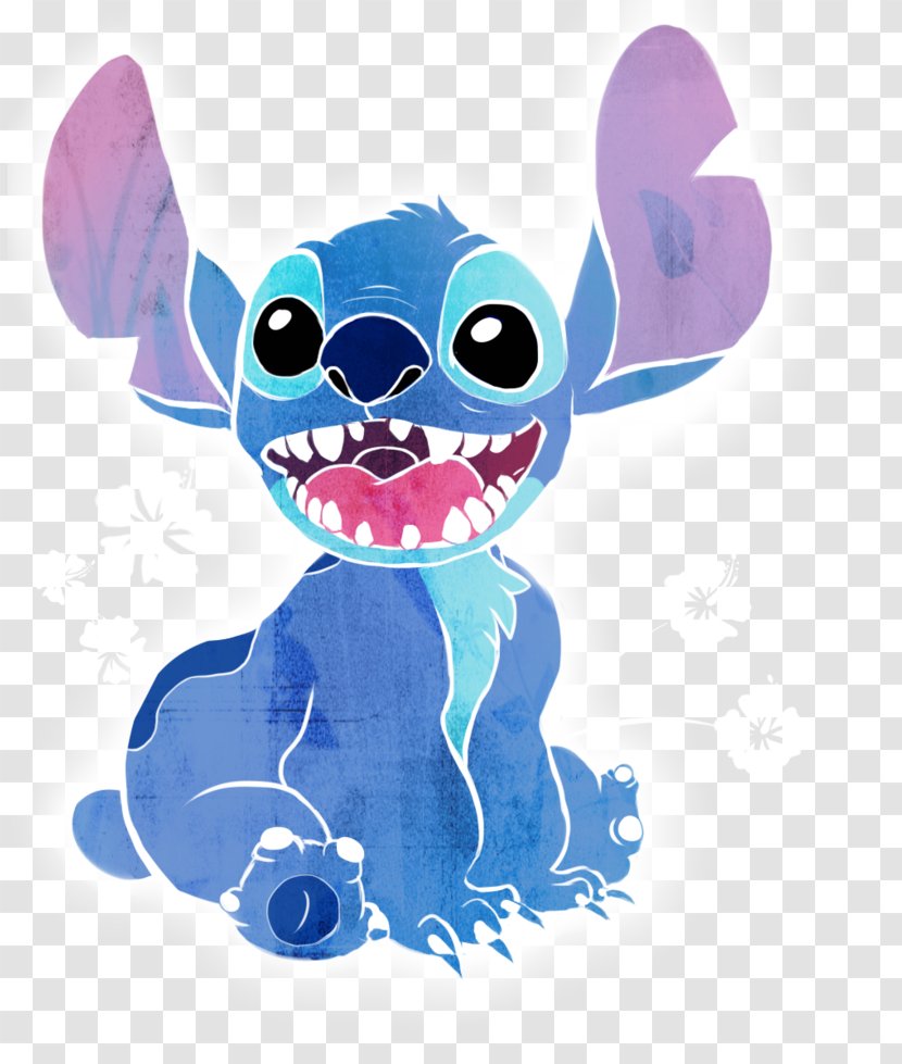 Disney's Stitch: Experiment 626 Lilo Pelekai Ohana Drawing - Blue - Watercolor Birthday Transparent PNG