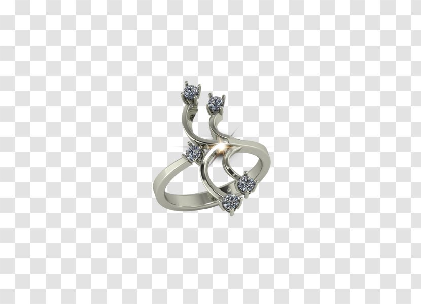 Silver Body Jewellery Diamond - Jewelry Transparent PNG