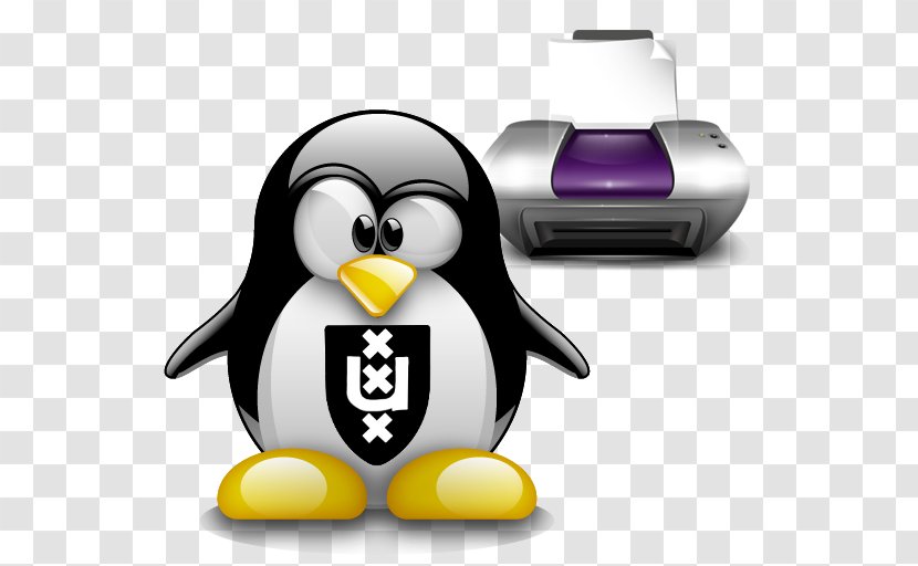 Linux Kernel Tux Printer Samba - Print Servers Transparent PNG