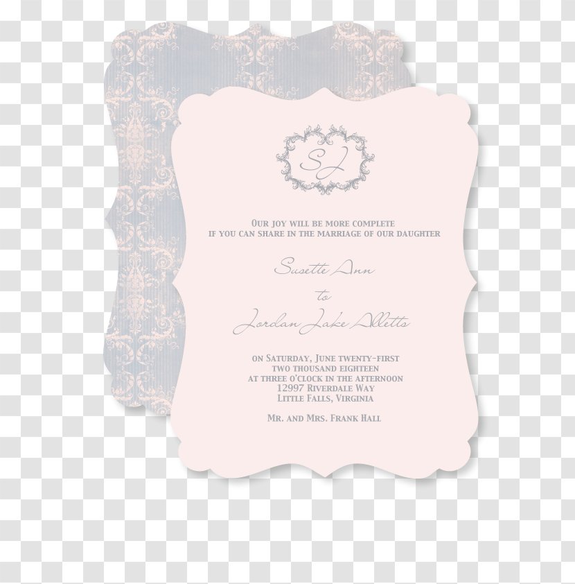 Wedding Invitation Convite Post Cards Tuscany - Pink Transparent PNG