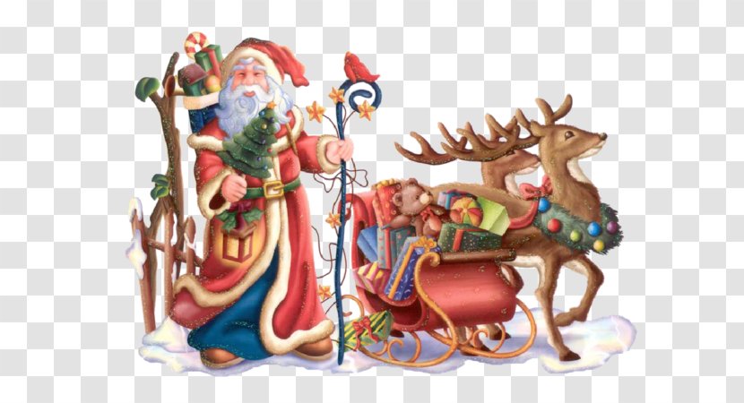 Christmas Santa Claus - Clauss Reindeer - Fawn Transparent PNG