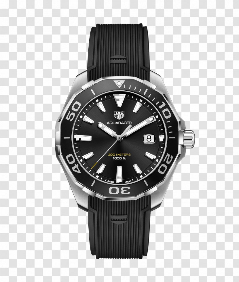 TAG Heuer Aquaracer Watch Quartz Clock Swiss Made Transparent PNG