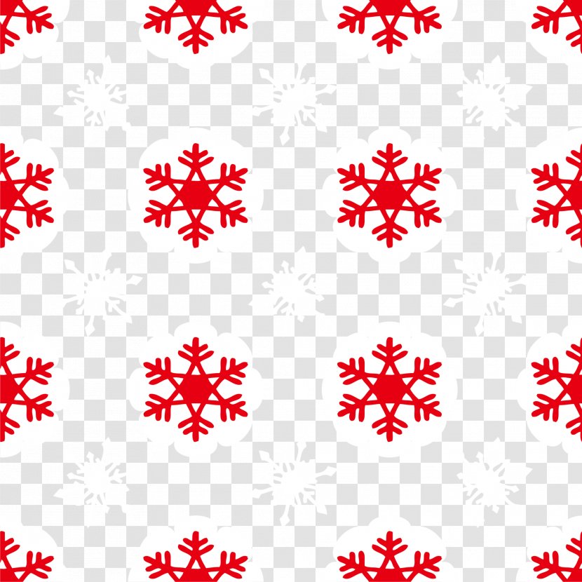 Snowflake Euclidean Vector Icon - Red Snow Background Transparent PNG