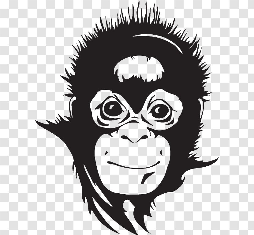 Orangutan Clip Art Monkey Decal Ape - Mammal Transparent PNG