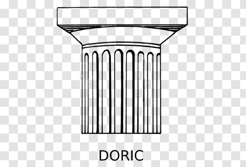 Column Doric Order Ancient Roman Architecture Clip Art - GREEK TEMPLE Transparent PNG