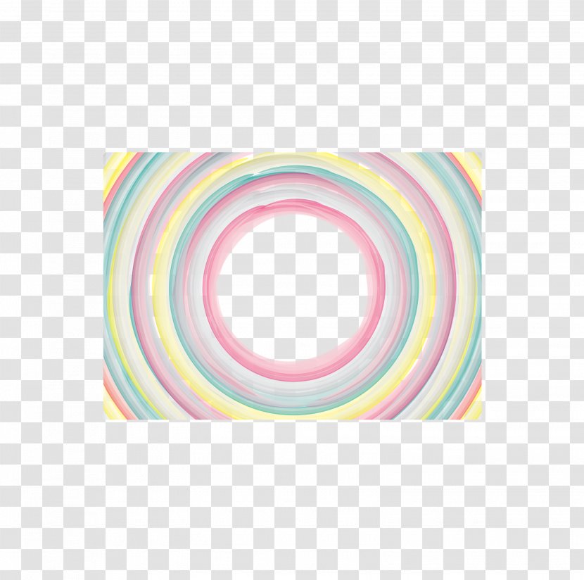 Circle Pattern - Rectangle - Colorful Brush Ring Transparent PNG