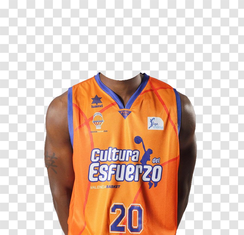 Basketball Player Sleeveless Shirt Outerwear - Orange - Basquet Transparent PNG