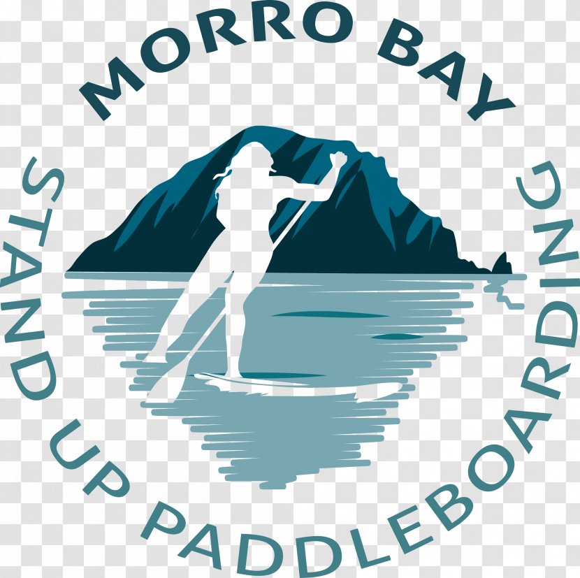 Morro Bay Standup Paddle Boarding Paddleboarding Logo Surfing - Black And White Transparent PNG