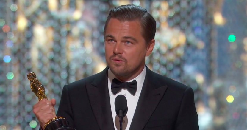 Leonardo DiCaprio 88th Academy Awards 1st Award For Best Actor - Quentin Tarantino - Dicaprio Transparent PNG