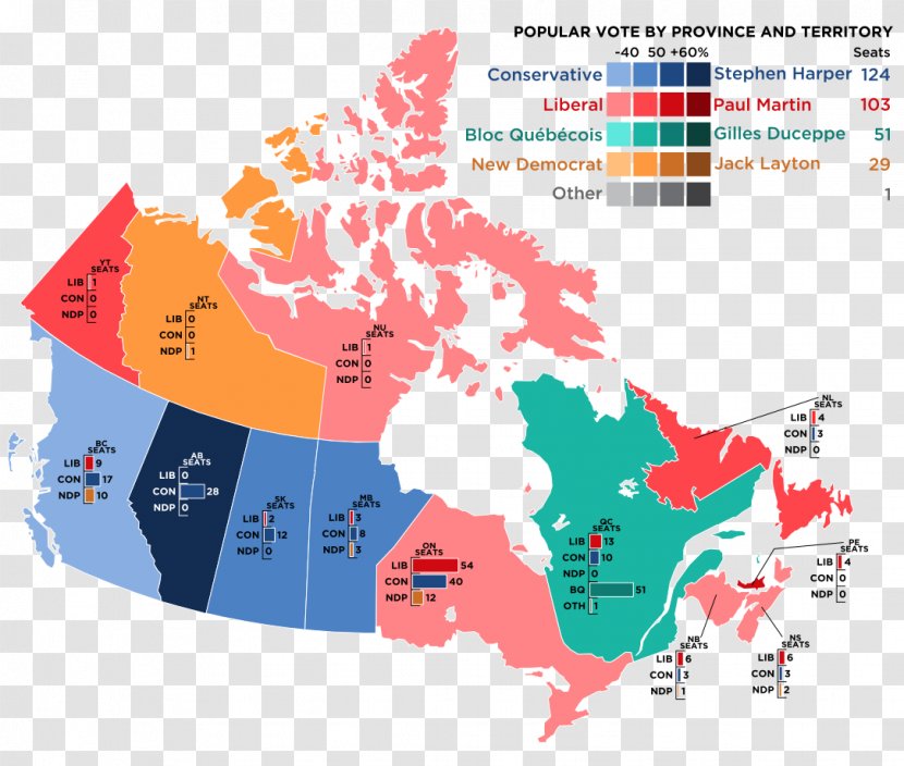 Canada Vector Map Canadian Federal Election, 1993 - France Transparent PNG