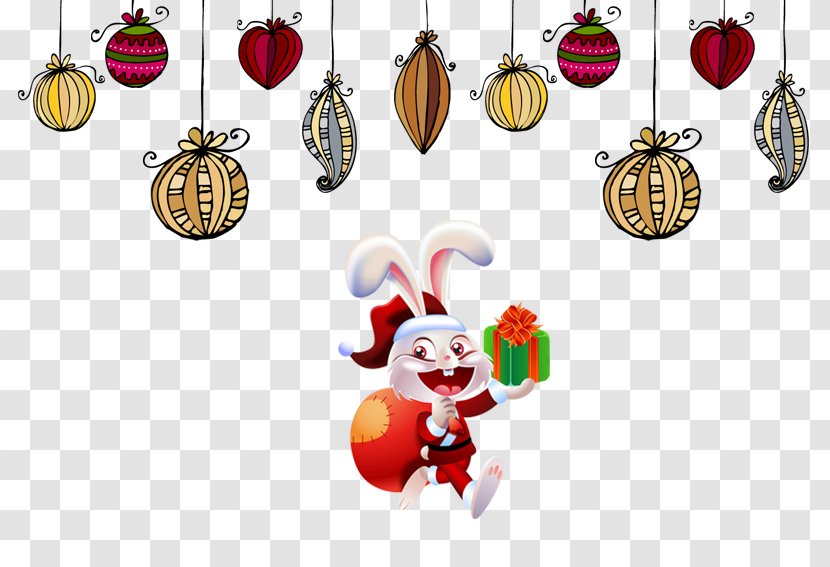 Christmas Ornament Gift Illustration - Decoration - Rabbit Transparent PNG