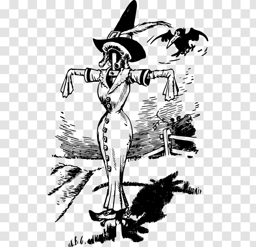 Scarecrow Black And White Clip Art - Drawing - Lady Death Transparent PNG
