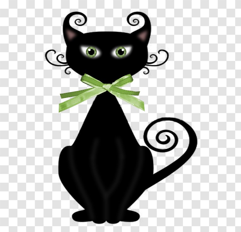 Black Cat Kitten Clip Art - Cartoon - Witch Transparent PNG