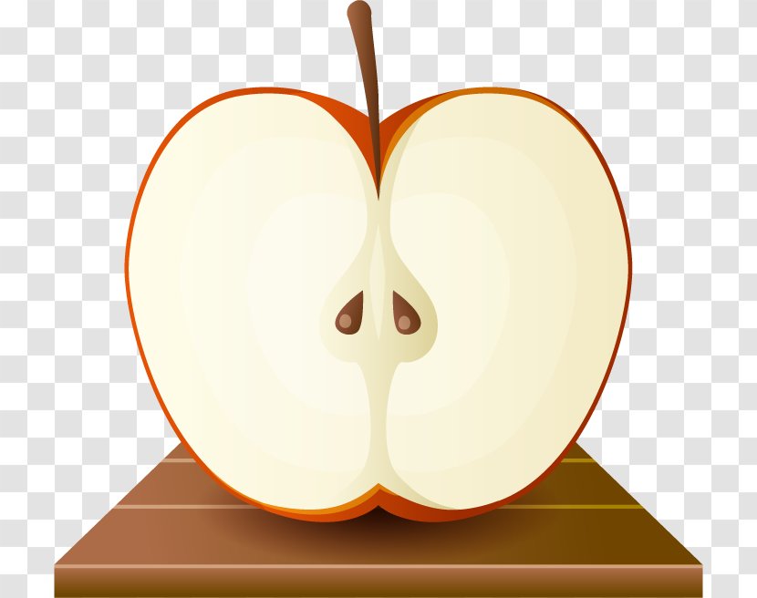Apple Fruit Slice - Vector Cut Transparent PNG