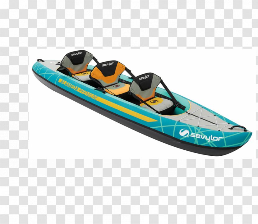 Sevylor Tahiti Kayak Inflatable Canoe Boat - Aqua Transparent PNG