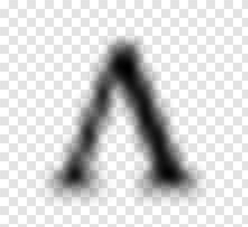 Line Angle Font - Black And White Transparent PNG