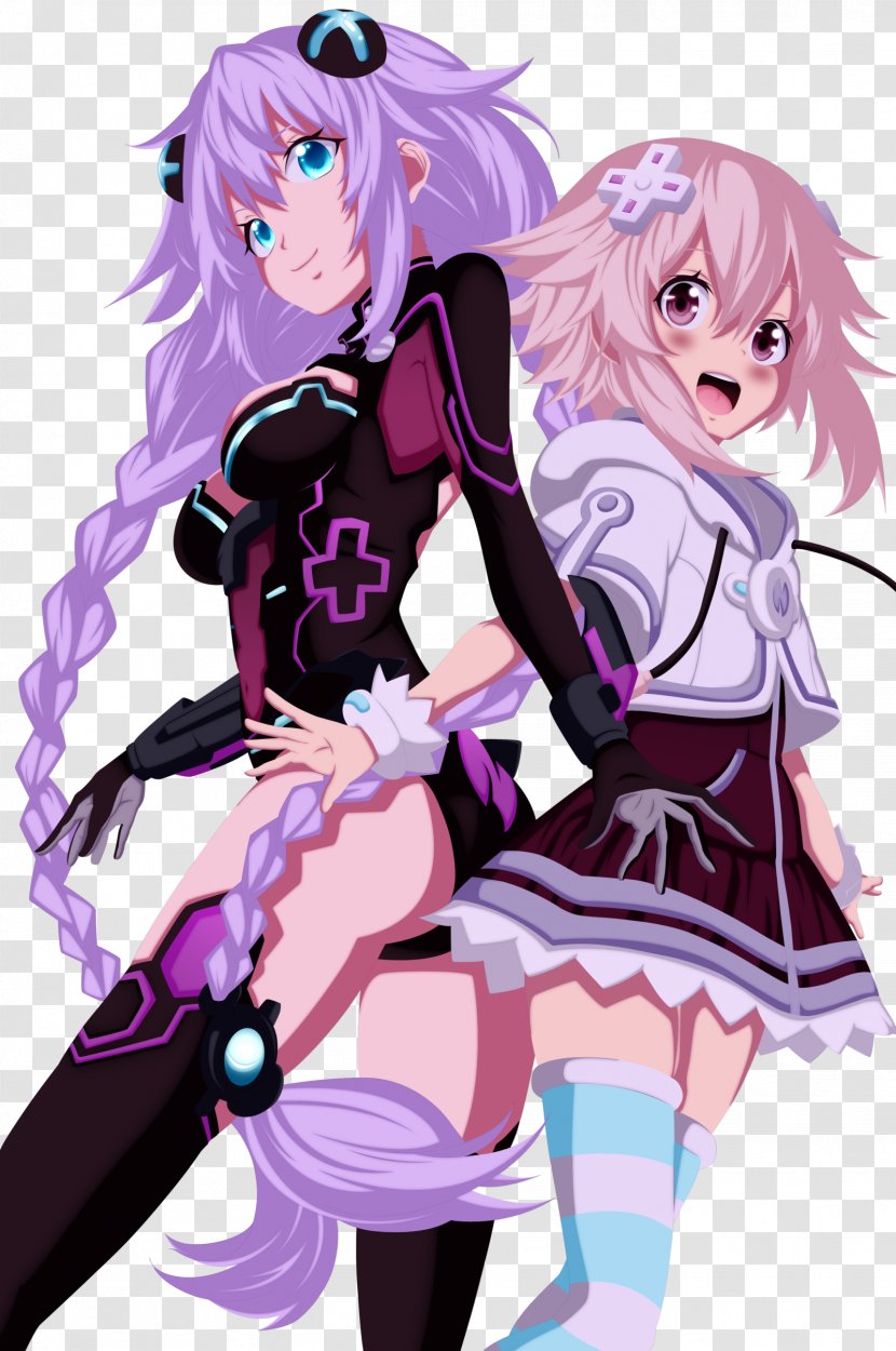 Hyperdimension Neptunia Color Sega Violet Purple Heart - Silhouette - Flower Transparent PNG