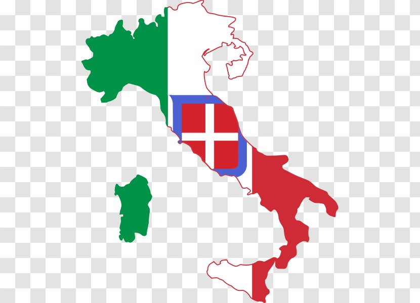 Kingdom Of Italy Flag Map Transparent PNG