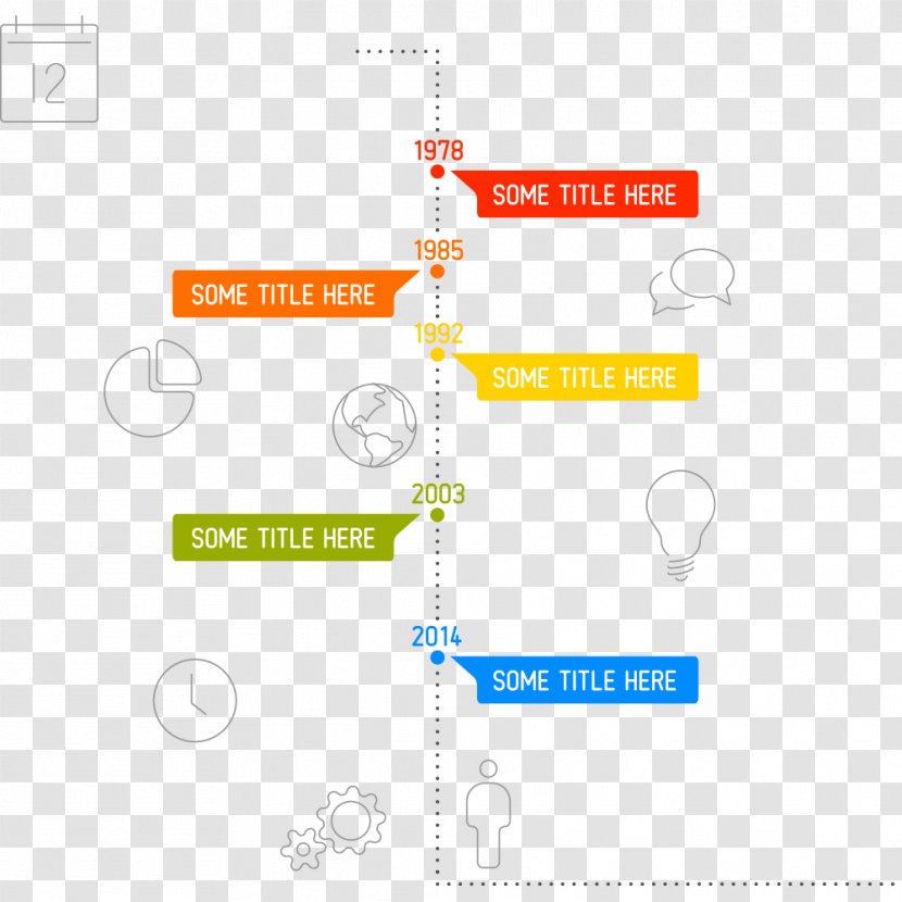 Timeline Template Infographic - Material - PPT Element Transparent PNG