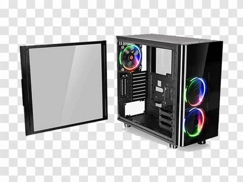 Computer Cases & Housings Power Supply Unit Thermaltake View 31 TG CA-1H8-00M1WN-00 ATX - Modular Design - Top Transparent PNG