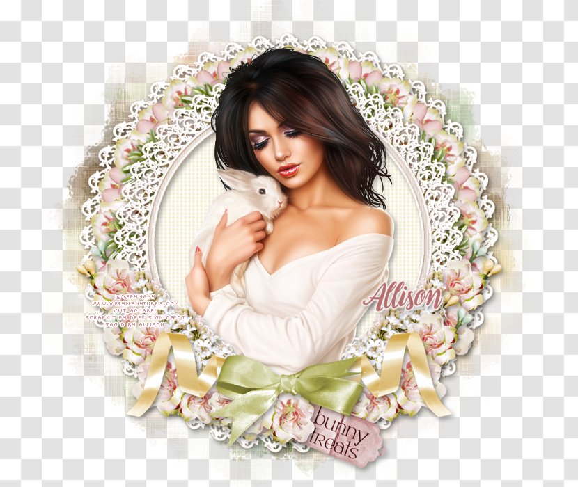 TinyPic Picture Frames Brown Hair - Easter Bunny Transparent PNG