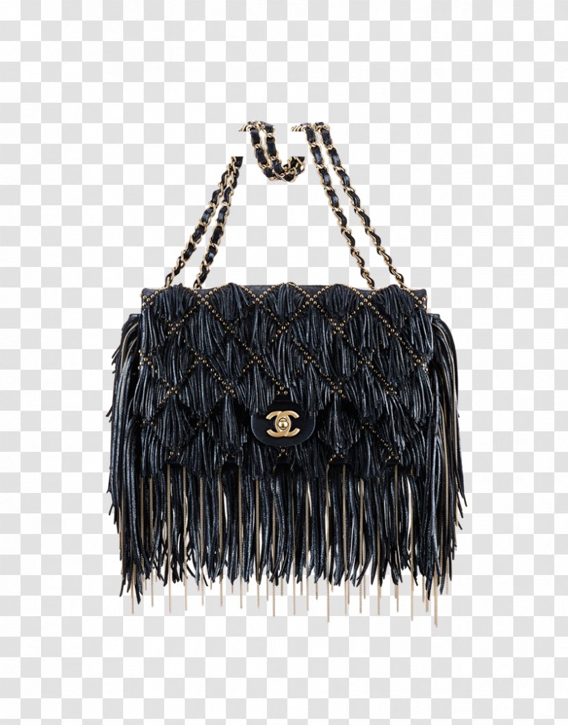 Chanel Fringe Handbag Leather - Black Transparent PNG