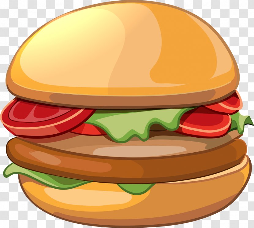 Cheeseburger Hamburger French Fries Illustration Veggie Burger - Junk Food - Hambach Castle Transparent PNG