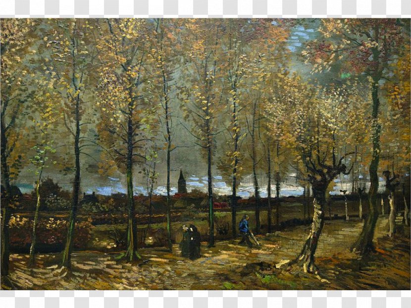 Poplars Near Nuenen Van Gogh Museum The Starry Night Almond Blossoms Painting - Modern Art - Vincent Transparent PNG
