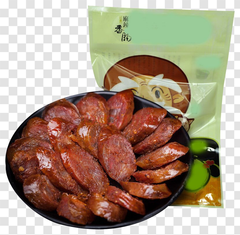 Chinese Sausage Hot Dog Mala Sauce Condiment - Soppressata - Spicy Transparent PNG