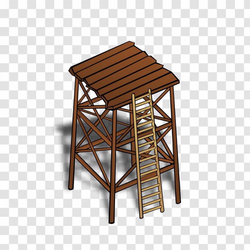 Watchtower Clip Art - End Table - Fort Log Cliparts Transparent PNG