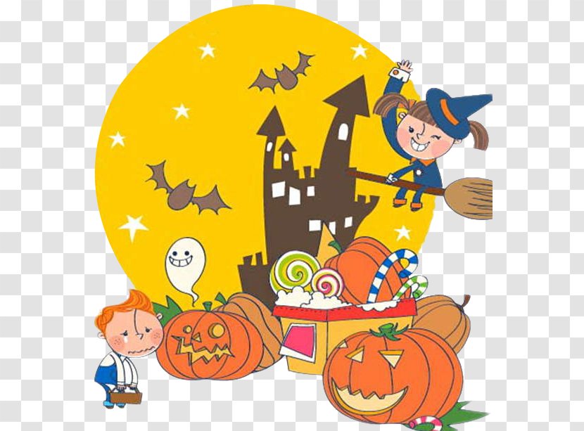 Halloween Child Cartoon Illustration - Model Sheet Transparent PNG