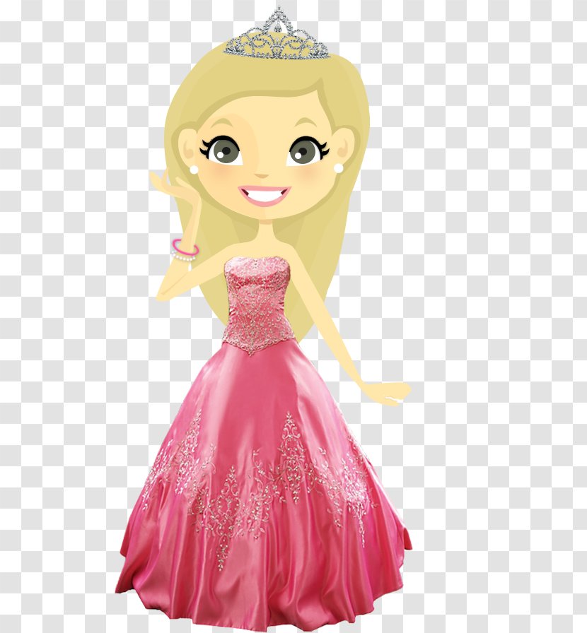 Wedding Dress Ball Gown - Watercolor - Doll Photo Transparent PNG
