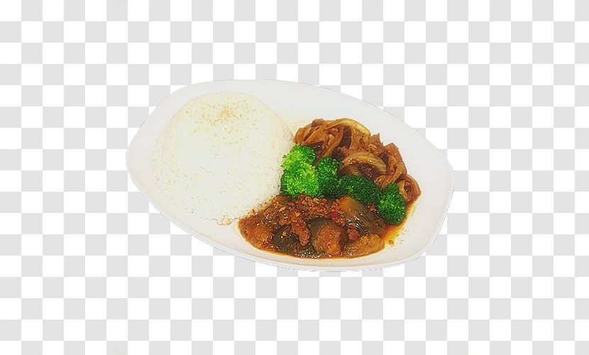 Ground Meat Eggplant Rice - Meal - And Pork Transparent PNG