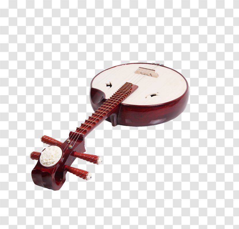 Plucked String Instrument Zhongruan Musical Instruments - Watercolor - Traditional Small Nguyen Transparent PNG