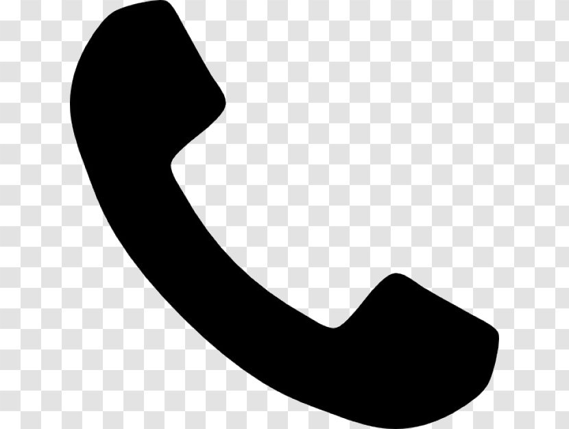Telephone Call Mobile Phones Clip Art - Black - Email Transparent PNG
