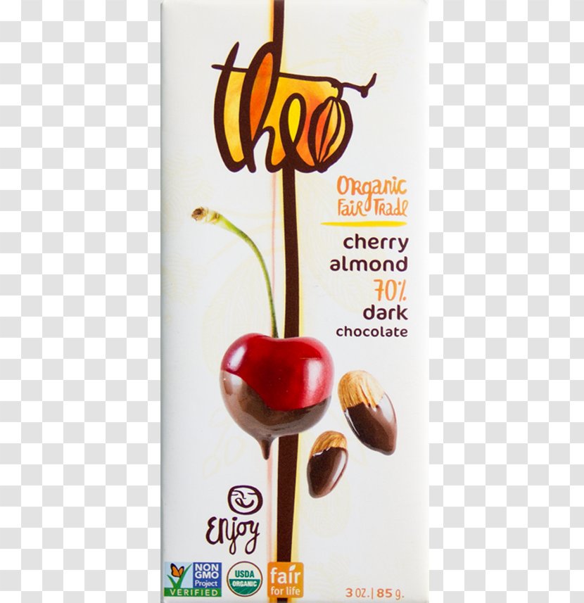 Chocolate Bar Organic Food Theo Cocoa Bean - Cherry Transparent PNG